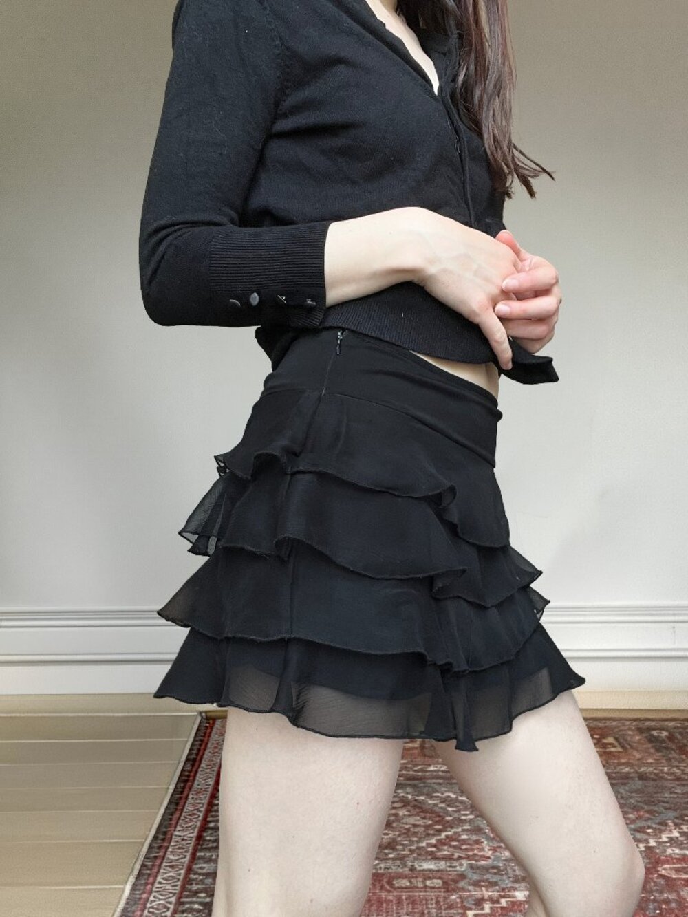 Early 2000s Costa Blanca Y2K ruffle mini skirt - Picture 2 of 6